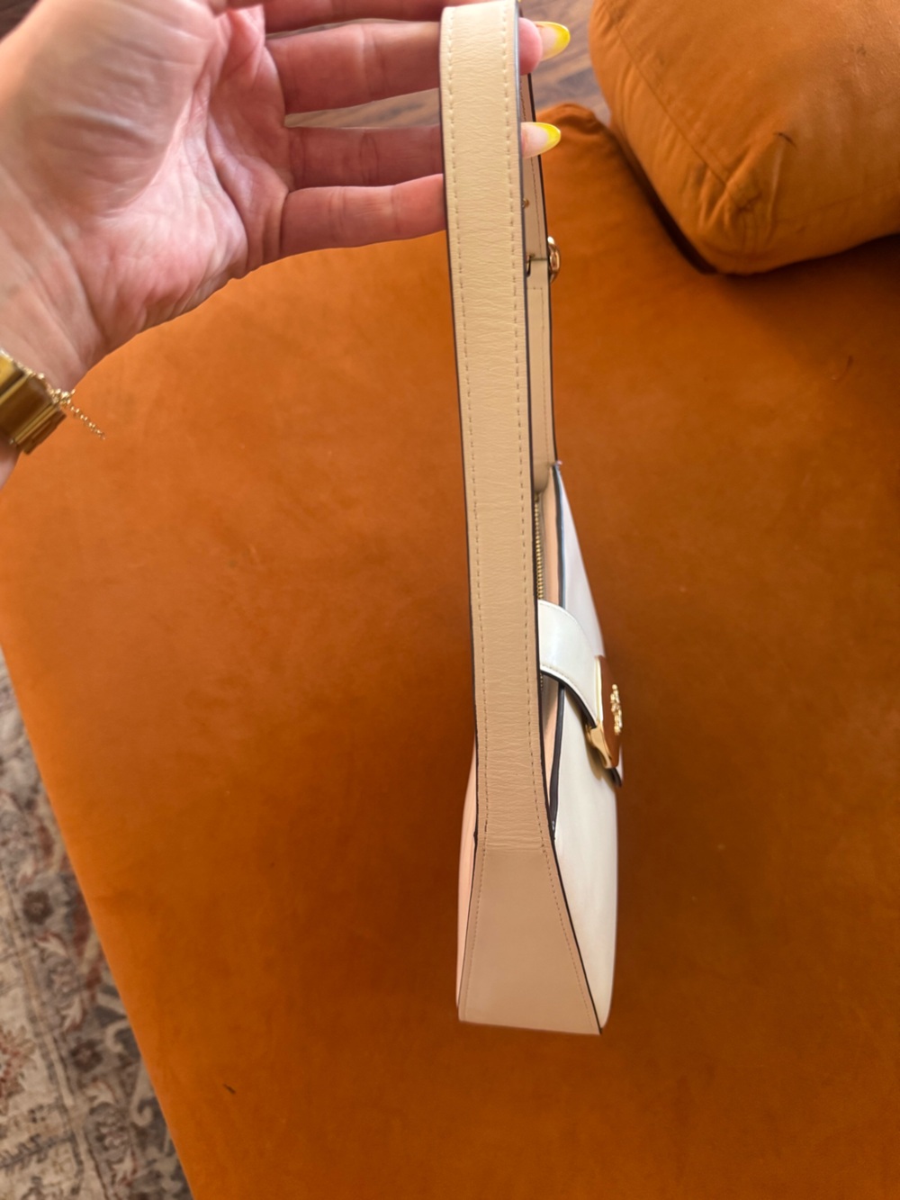 Coach Eliza Shoulder Bag in Bone with Gold Hardware | WORN ONCE - Picture 10 of 14